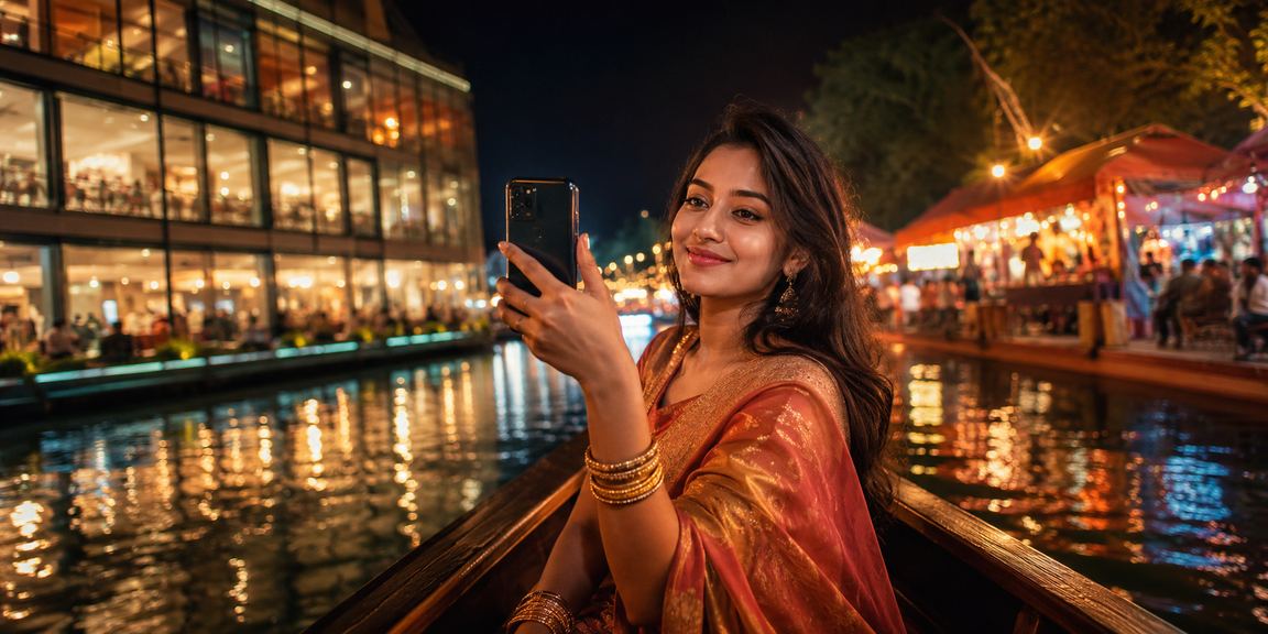 গাজীপুর নাইট মার্কেটে মোবাইলে বেটিং বিশ্লেষণ দেখছেন একজন ব্যবহারকারী